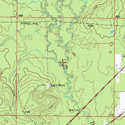 Topographic Map of Jay Dison Spring Branch, AR