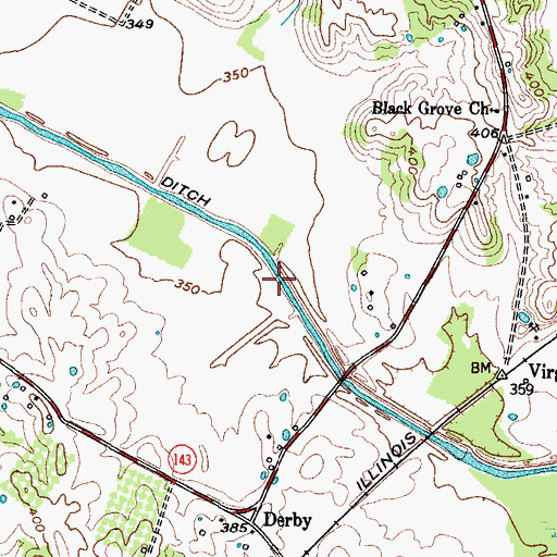 Topographic Map of Vaughn Ditch, KY