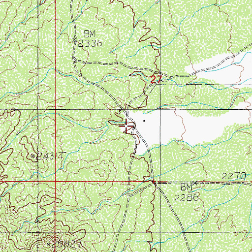 Topographic Map of Agua Blanco Ranch, AZ