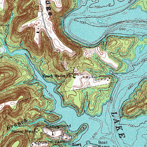 Topographic Map of Veech Haven Church, KY