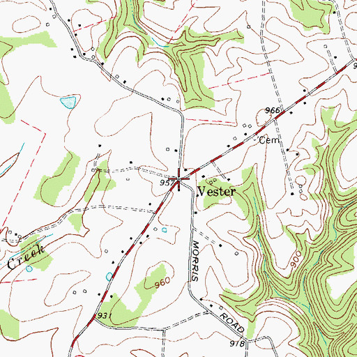 Topographic Map of Vester, KY