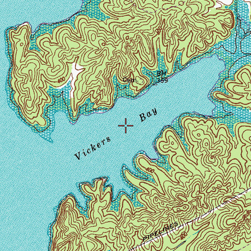 Topographic Map of Vickers Bay, KY