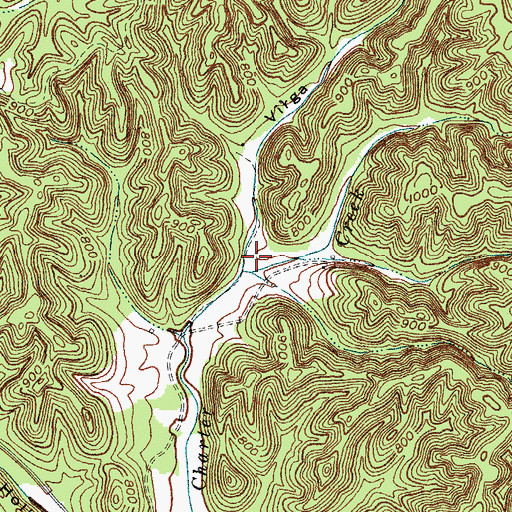 Topographic Map of Virga Hollow, KY