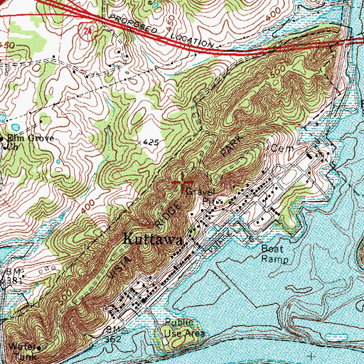 Topographic Map of Vista Ridge Park, KY