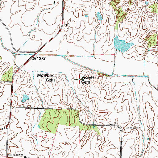 Topographic Map of Vivrett Cemetery, KY