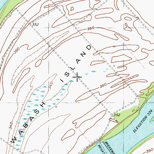 Topographic Map of Wabash Island, KY