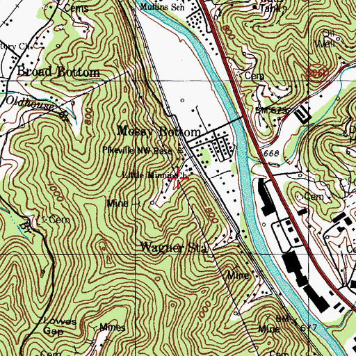 Topographic Map of Wagner Station, KY