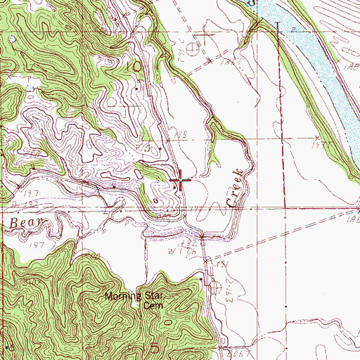 Topographic Map of Jeffersonville Church, AR