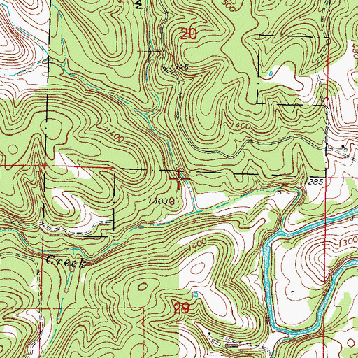 Topographic Map of Jelico Hollow, AR