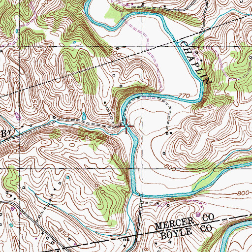 Topographic Map of Walkers Branch, KY