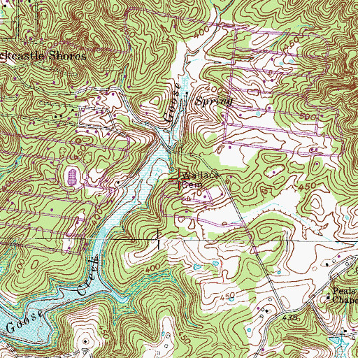 Topographic Map of Wallace Cemetery, KY