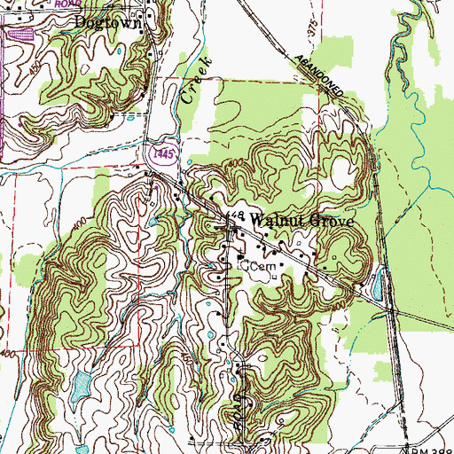 Topographic Map of Walnut Grove, KY