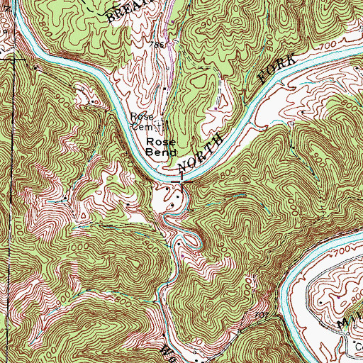 Topographic Map of War Creek, KY