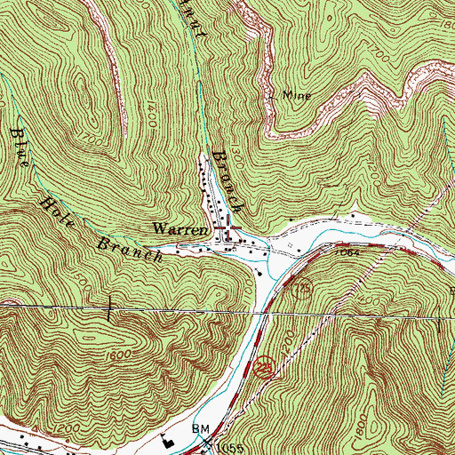 Topographic Map of Warren, KY