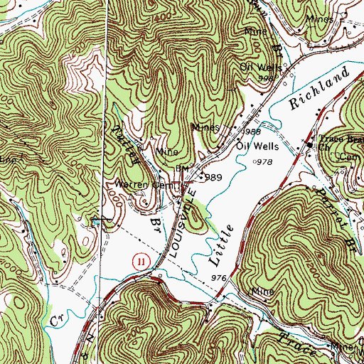 Topographic Map of Warren Cemetery, KY