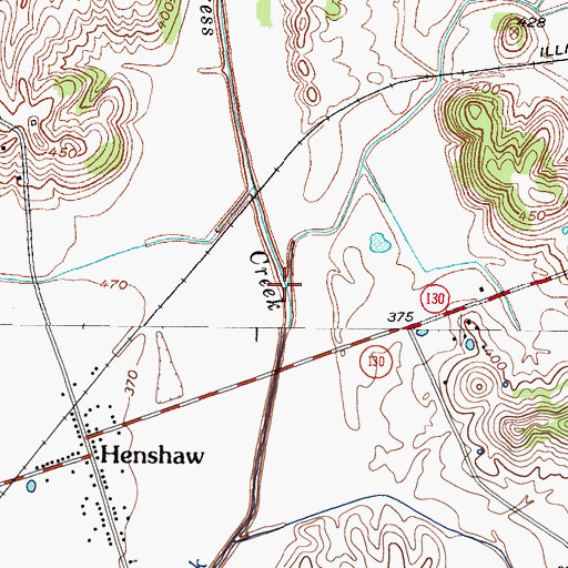 Topographic Map of Wash Creek, KY