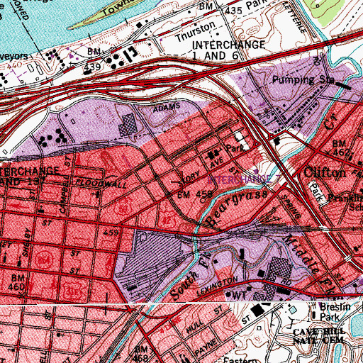 Topographic Map of Washington School, KY