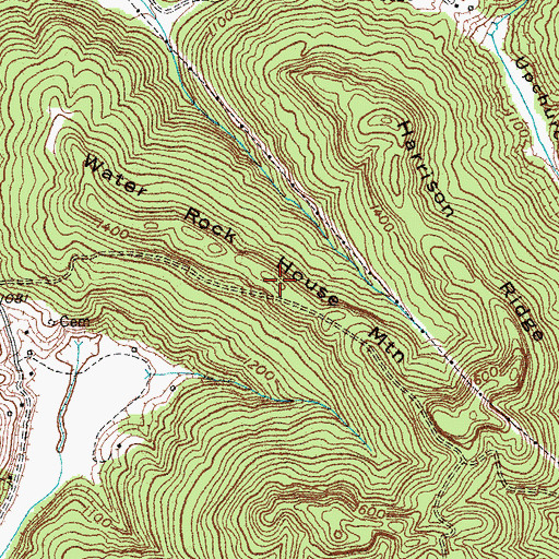 Topographic Map of Water Rock House Mountain, KY