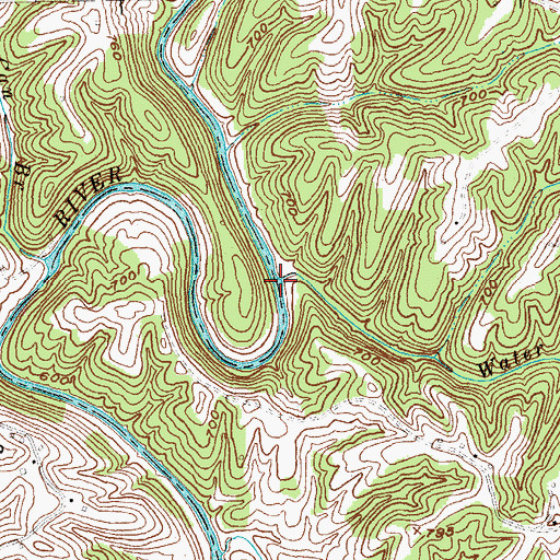 Topographic Map of Water Run, KY