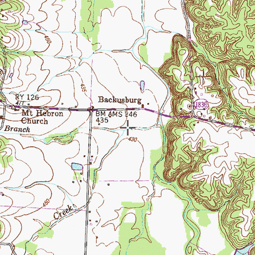 Topographic Map of Watson Creek, KY
