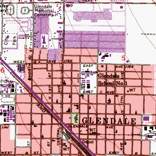 Topographic Map of Glendale Success Academy, AZ