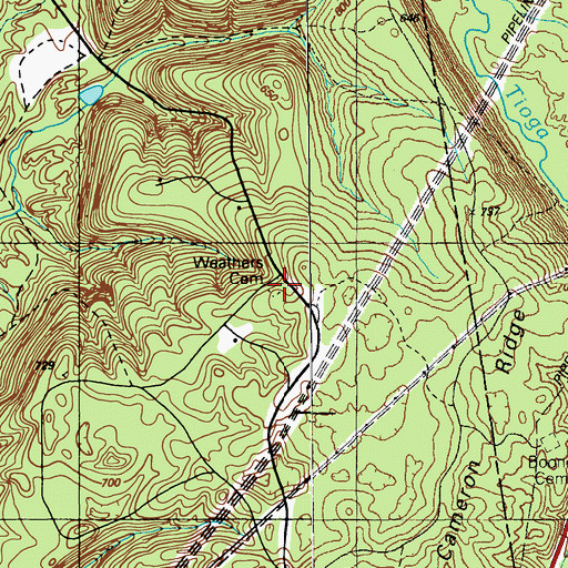 Topographic Map of Weather Cemetery, KY