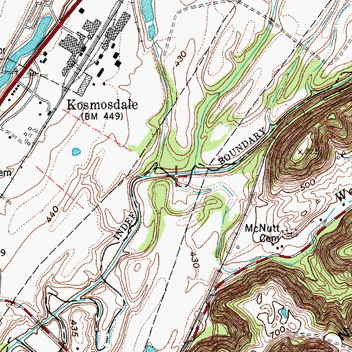 Topographic Map of Weaver Run, KY