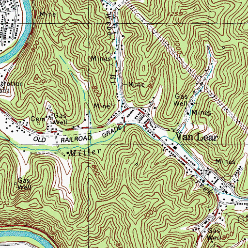 Topographic Map of Webb Branch, KY