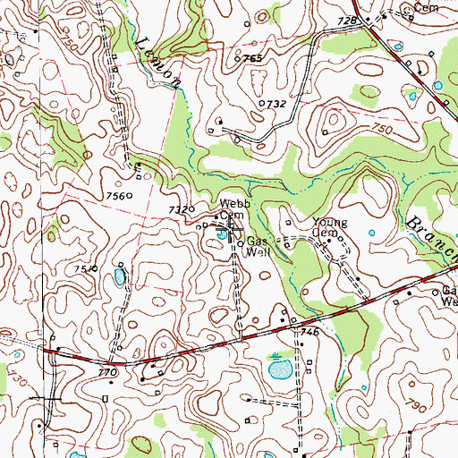 Topographic Map of Webb Cemetery, KY