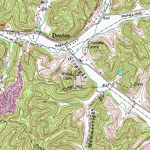 Topographic Map of Webb Cemetery, KY