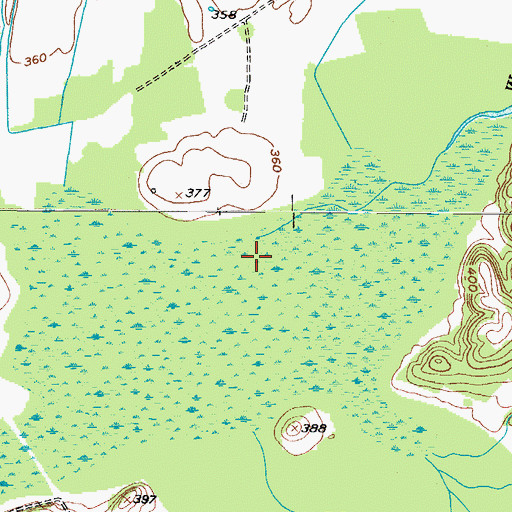 Topographic Map of Weirs Creek, KY