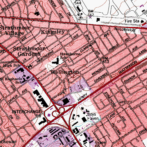 Topographic Map of Wellington, KY