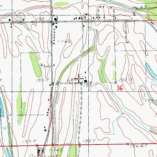 Topographic Map of Jerusalem Church, AR
