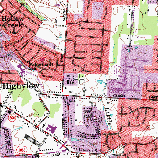 Topographic Map of Wesleyan Methodist Camp (historical), KY