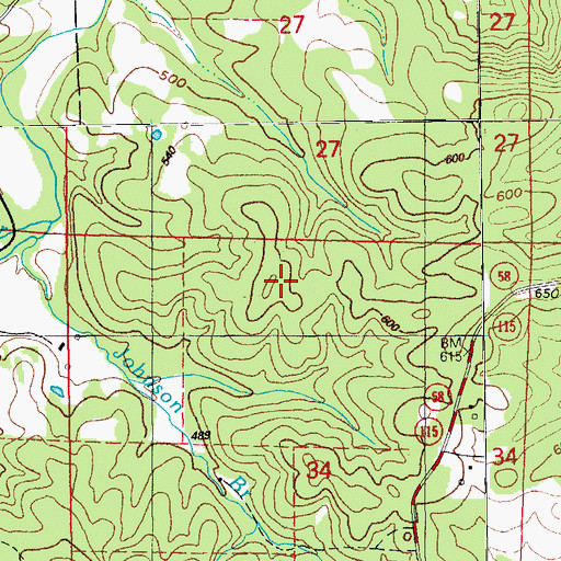 Topographic Map of Jesse Pines, AR