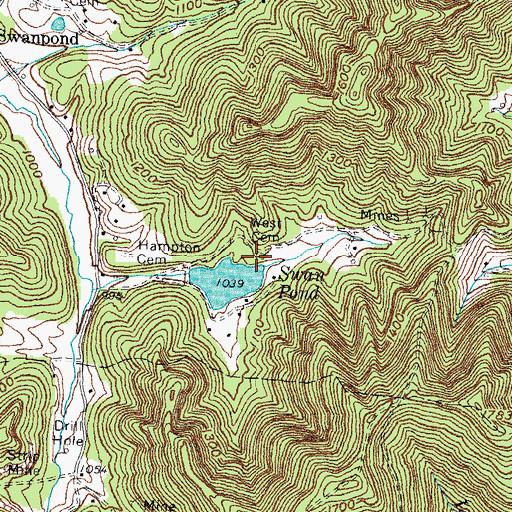 Topographic Map of West Cemetery, KY