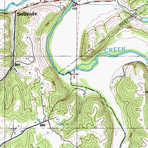 Topographic Map of West Fork Cox Creek, KY