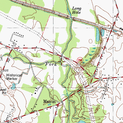 Topographic Map of West Fork Massac Creek, KY