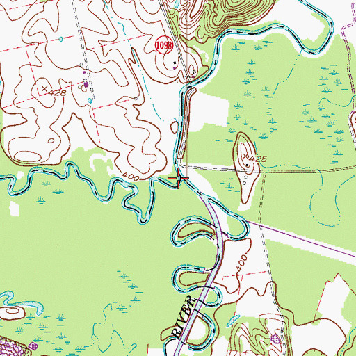 Topographic Map of West Fork Pond River, KY