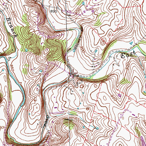 Topographic Map of West Hickman Creek, KY