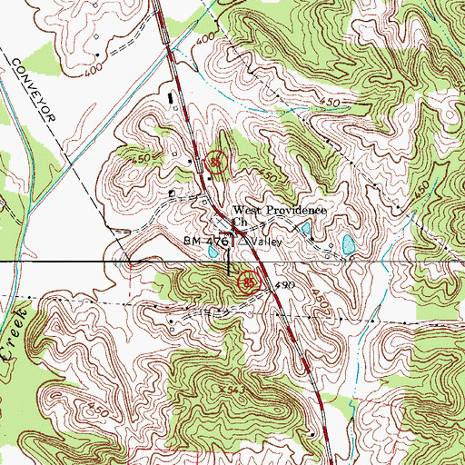 Topographic Map of West Providence Church, KY