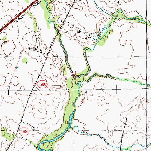 Topographic Map of West Rhudes Creek, KY