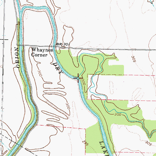 Topographic Map of Whayne Branch, KY