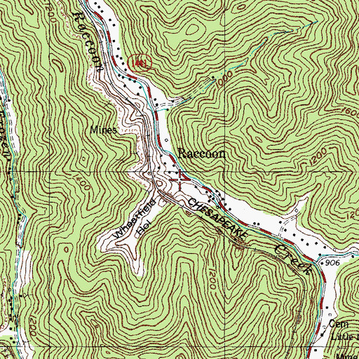 Topographic Map of Wheatfield Hollow, KY