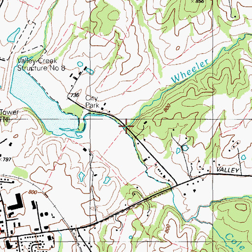 Topographic Map of Wheeler Branch, KY