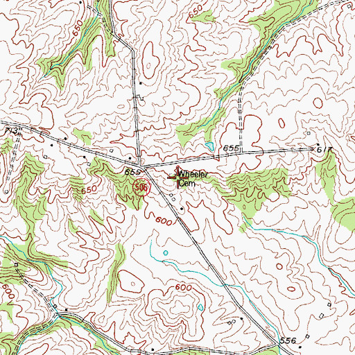 Topographic Map of Wheeler Cemetery, KY