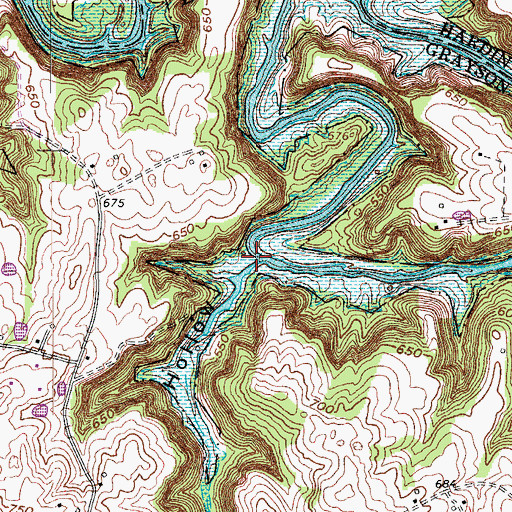 Topographic Map of Wheeler Hollow, KY