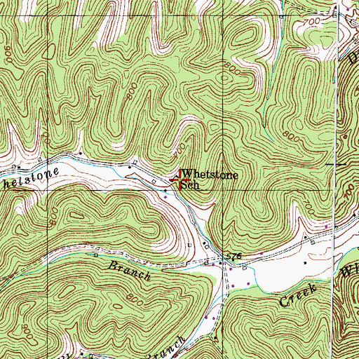 Topographic Map of Whetstone School, KY