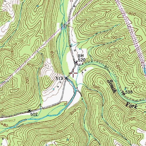 Topographic Map of White Chapel School, KY