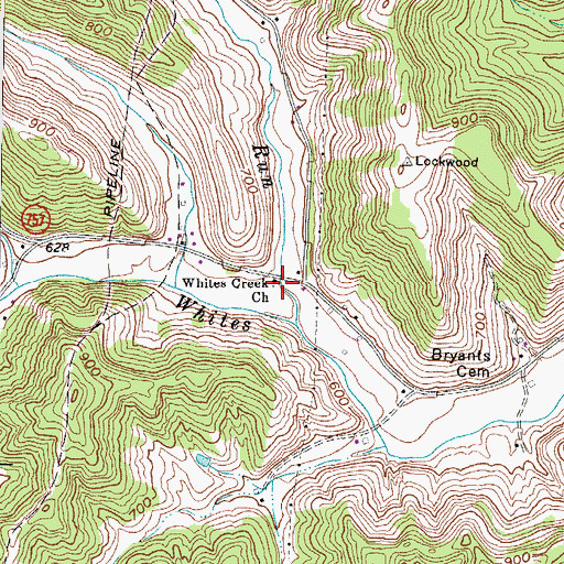 Topographic Map of White Creek Church, KY